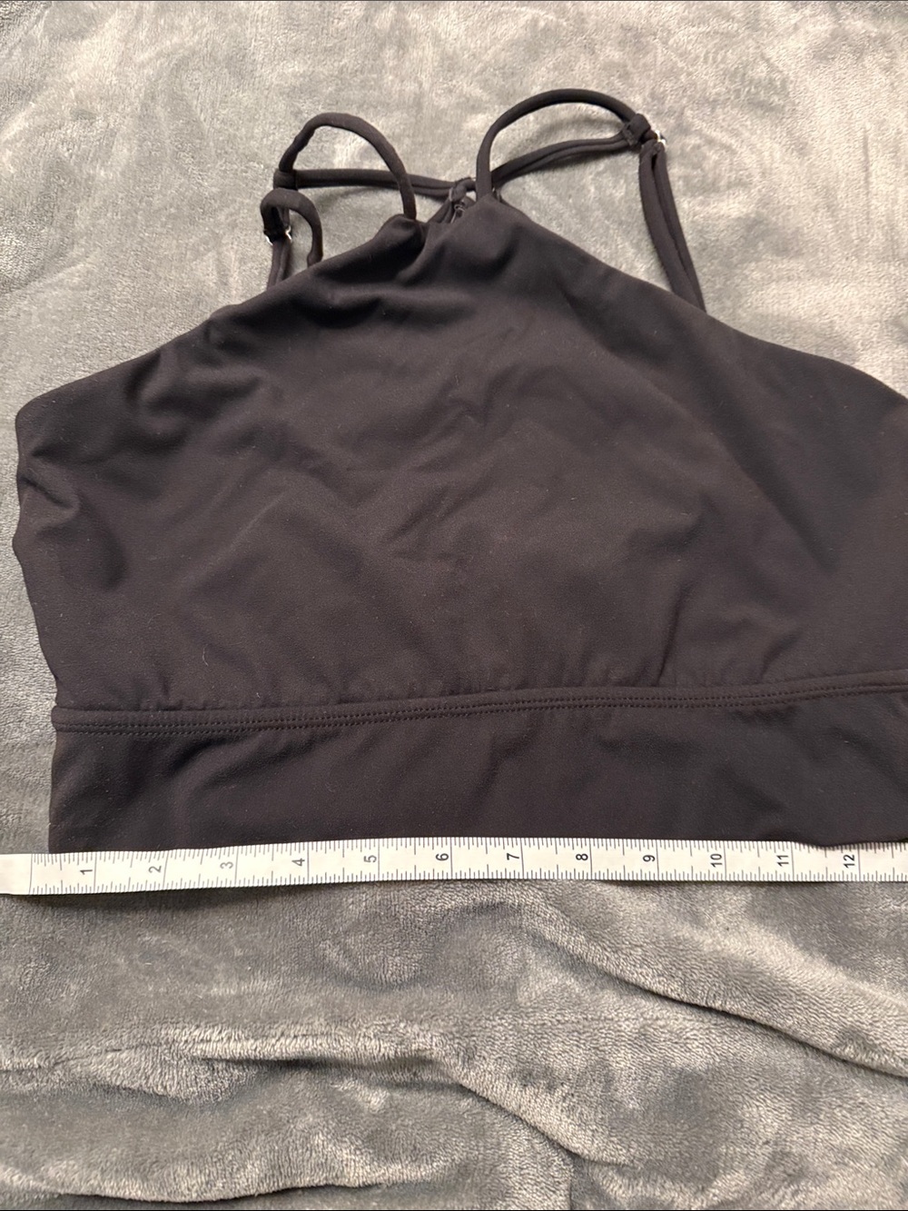 BuffBunny Black High-Neck Strappy Sports Bralette
